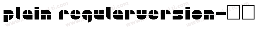 Plain RegularVersion字体转换